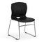 Officesource Slash Collection Armless Sled Base Stack Chair with Chrome Frame OSSN6020BK - alternate 1